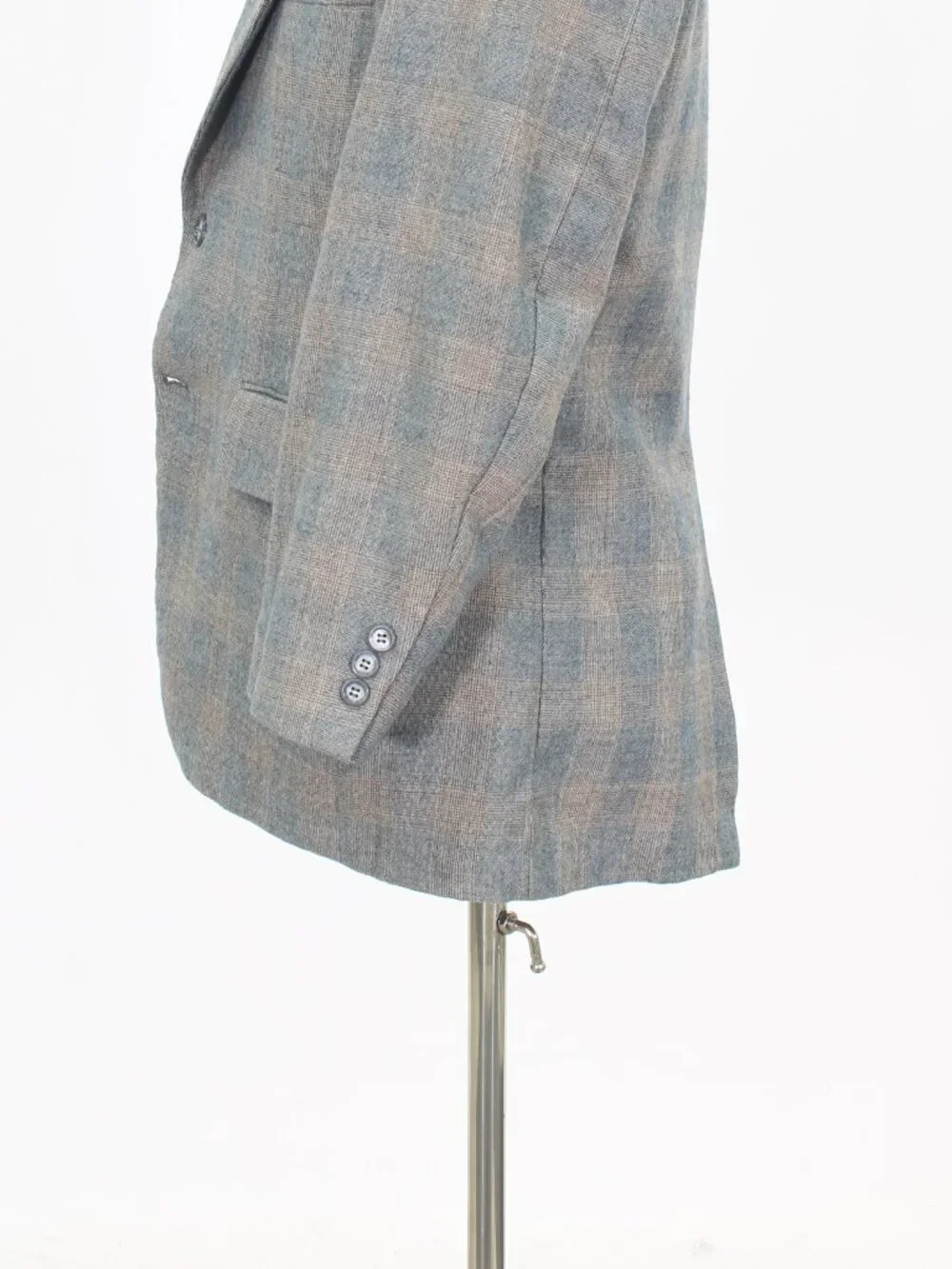 Vintage 1970s 40S 35x28 Gray Full Suit 2-Button Solid R929